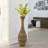 39-Inch Tall Artificial Rattan Floor Vase In Elegant Beige - Statement Piece For Living Room Decor, Entryway, Or Hallway - Versatile Home Accent For Dried Or Silk Floral Arrangements