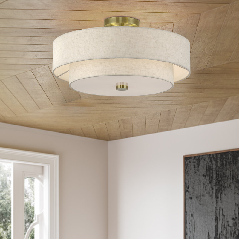 Grande semi-encastrée 4 lumières Acree, Quatre lumières, H 9 po x l 18 po x P 18 po