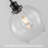 Concow 5-Light Matte Black Kitchen Island Pendant With Clear Globe Glass-367342400