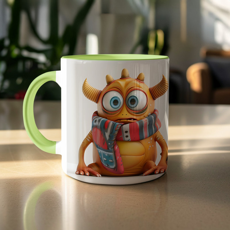 Ceramic Coffee Mug, Light Green