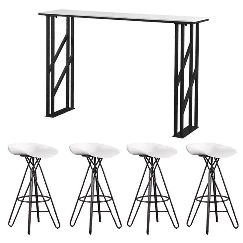 Anza, Blanc, H 41,3 po x L 78,7 po x l 15,7 po, Blanc / noir