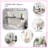 Luxury Full-length Mirror Console Table With Fluted Tempered Glass And Rounded Edge