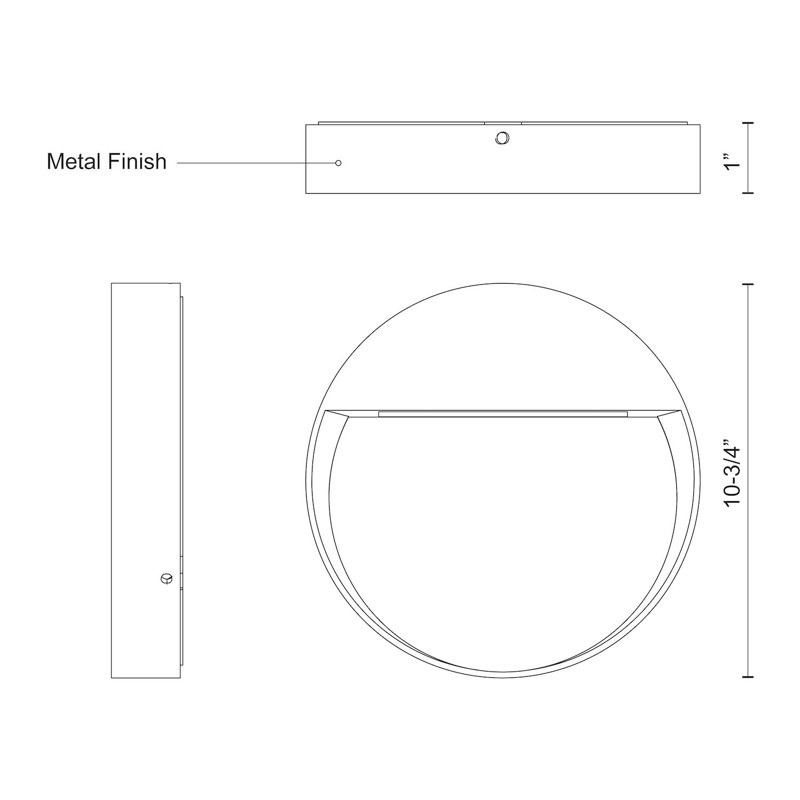 Plafonnier encastré d'extérieur à DEL Mesa, Noir, H 10,75 po x l 10,75 po x P 1 po