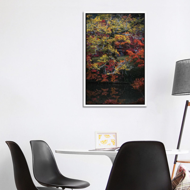 Autumn in Japan XXV 1 Piece Wall Art on Canvas, 101.6cm H x 66.04cm W x 3.81cm D, White Framed