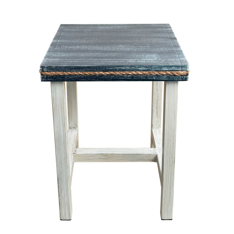 Table de bout en fer avec incrustation de corde