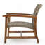 Fauteuil club d'extérieur durable en bois d'acacia et en osier-1025005429