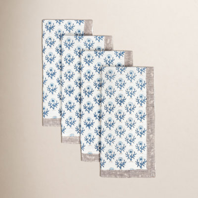 Hand-Blocked Cotton Napkin
