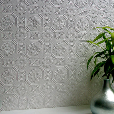 Papier peint embossé 33 'x 20,5 "Blume