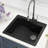 KRAUS Quarza™ 25" L Dual Mount Single Bowl Granite Kitchen Sink-119749363