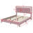 Upholstered Bed Frame With LED Lights-1433047446