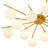 12 - Light Linear Bubble Staggered Arm Sputnik Glass Semi Flush Mount