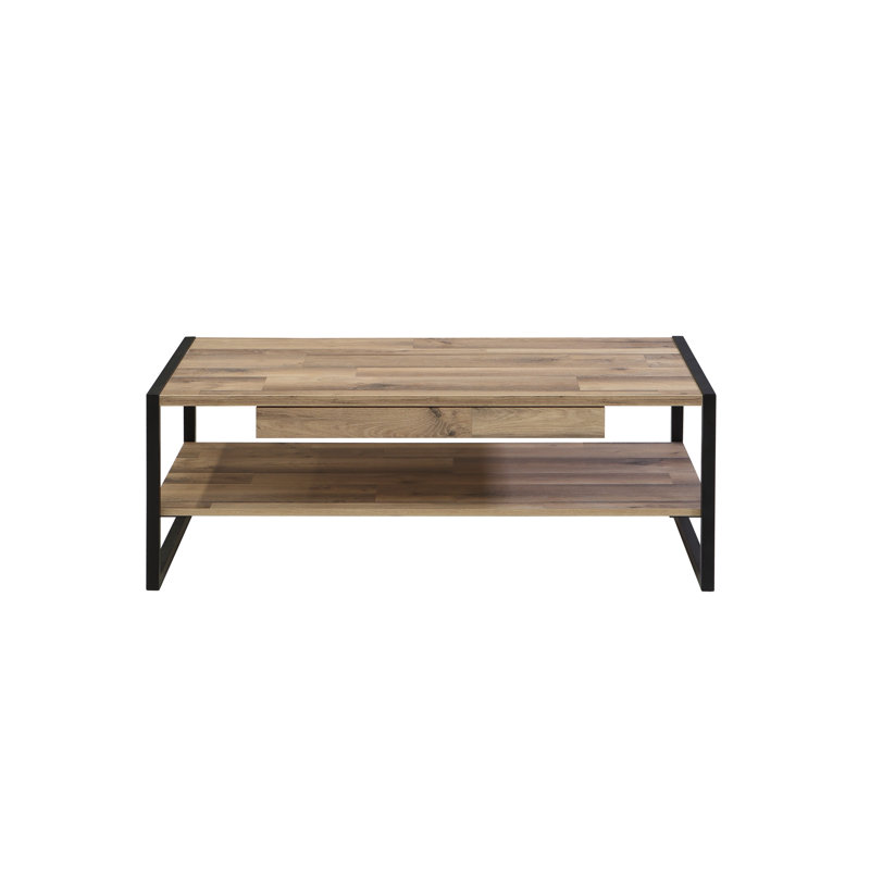 Downer Sled Coffee Table with Storage, Dark brown