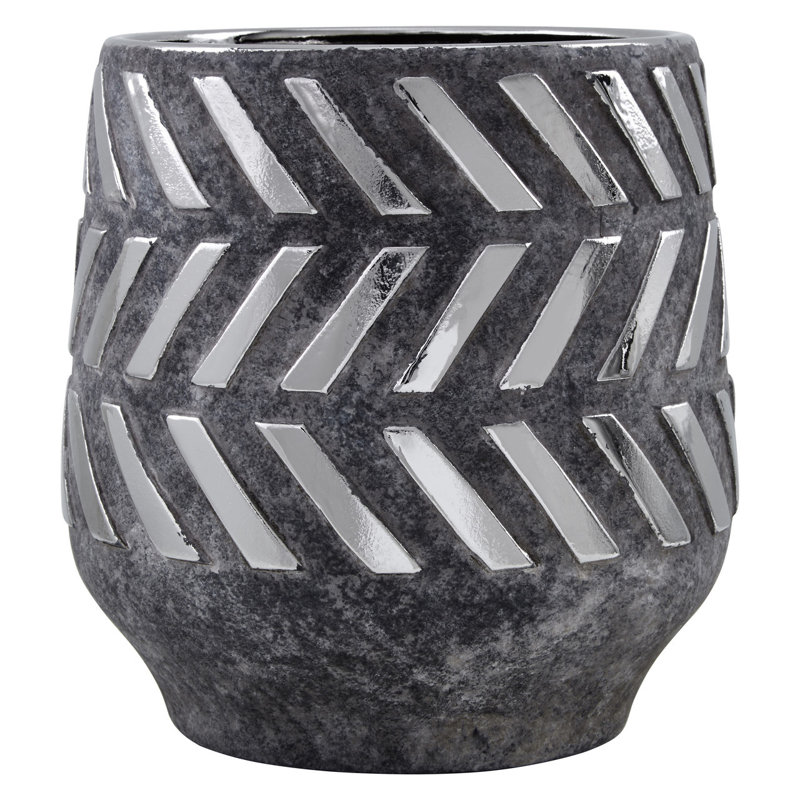 Barb Ceramic Cachepot, 20cm H x 20cm W x 20cm D