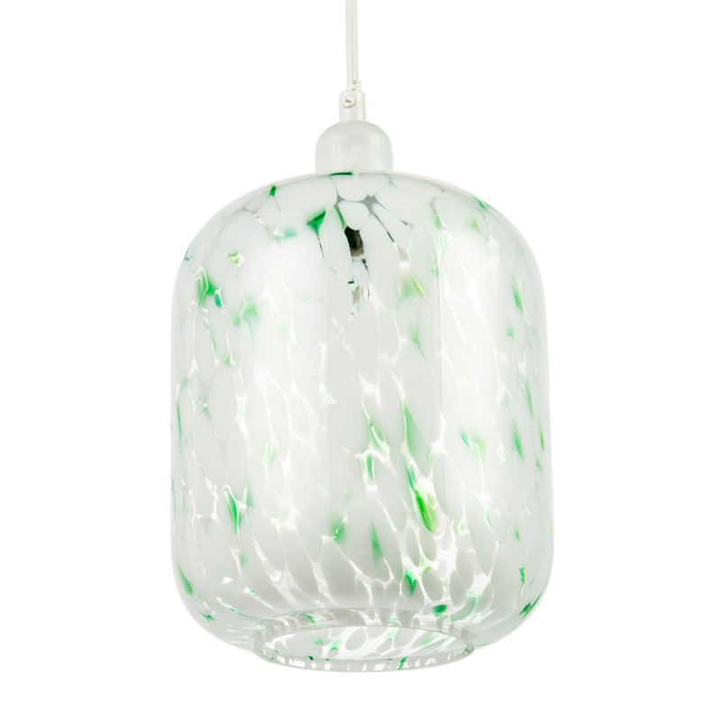 23 cm H Oval Glass Pendant Shade ( No Direct Attachment Method ) in White