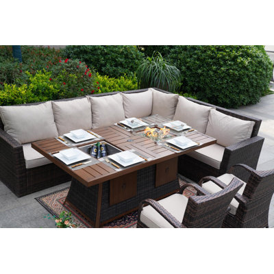 Ensemble de conversation pour 8 personnes avec coussins Citalli