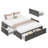 Queen Storage Platform Bed with Footboard and 4 Under Bed Drawers, Gray-1500168143-1511724800