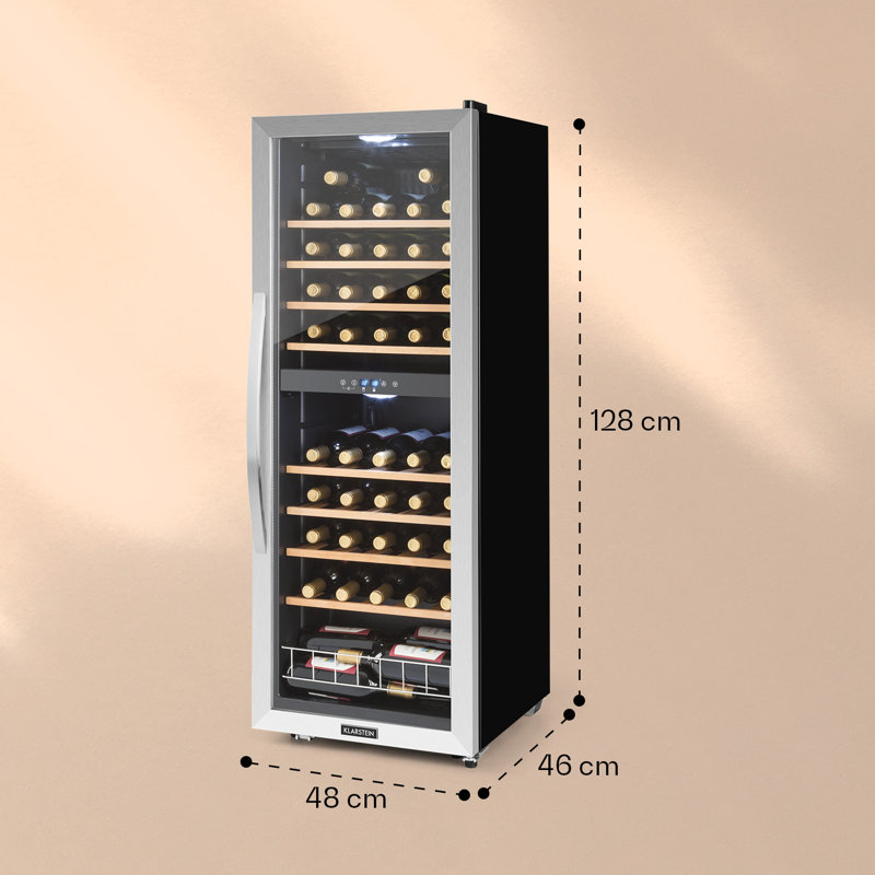 Klarstein Dual Zone 48cm Freestanding 54 Bottle