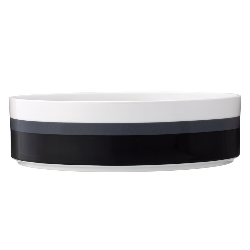 Noritake Colorstax Stripe Serving Bowl 10", 67 OZ., Black