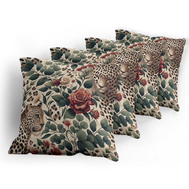Fabric Reversible Throw Pillow, 16"H x 16"W
