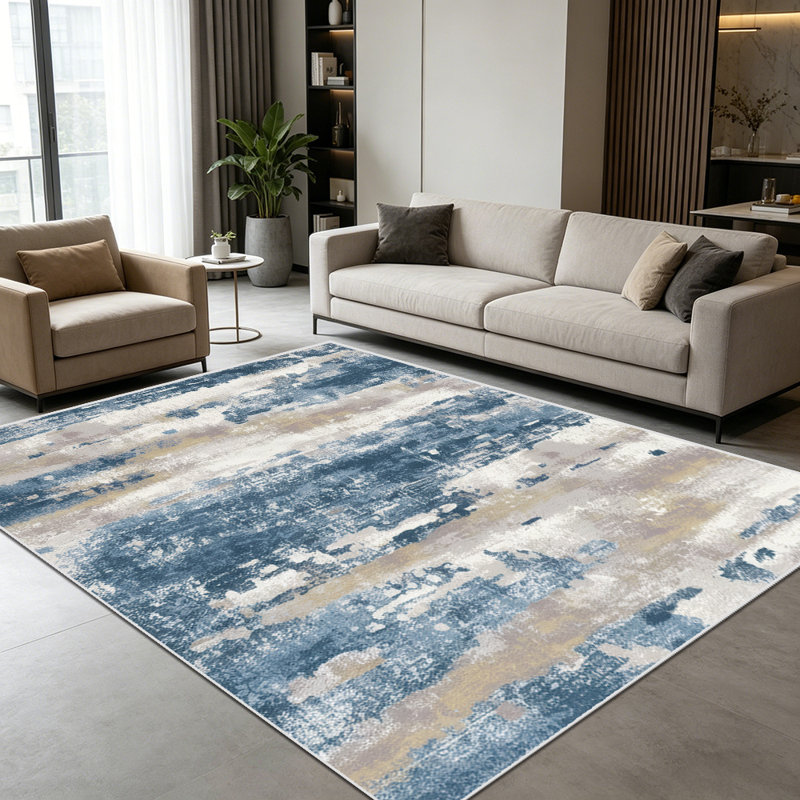 1PC Distressed Vertical Striped Abstract Vintage area rugs, Soft and Comfortable, easy-to-maintain, machine washable Indoor floor mat, suitable for living room, bedroom, dining area, entryway, patio, porch, Home Decor, Outdoor Decor.