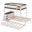 Lit superposé avec lit gigogne, tiroirs de rangement et bureau-1418695826