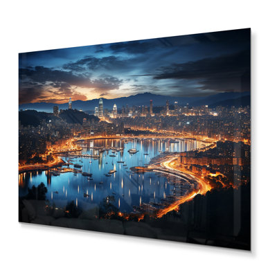 Paysage urbain magnifique de Barcelone I - décoration murale en métal Barcelone
