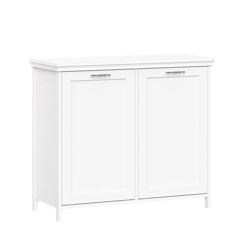 Armoire à panier à linge inclinable avec sacs de rangement amovibles en tissu RiverRidge Somerset - blanc