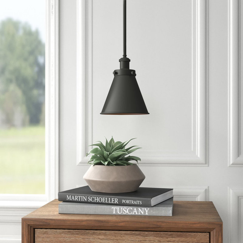 Luminaire suspendu conique à 1 lumière Donovan, Ampoule non incluse, Bronze huilé
