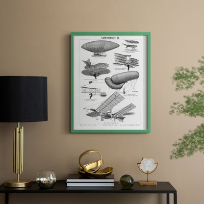 «Industrial Flight», reproduction encadrée - bois massif
