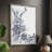 Periwinkle Patch III Framed Print - Solid Wood-1305945894