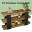 Spacieuse console de style campagnard en bois aggloméré durable, style rustique, utilisation polyvalente
