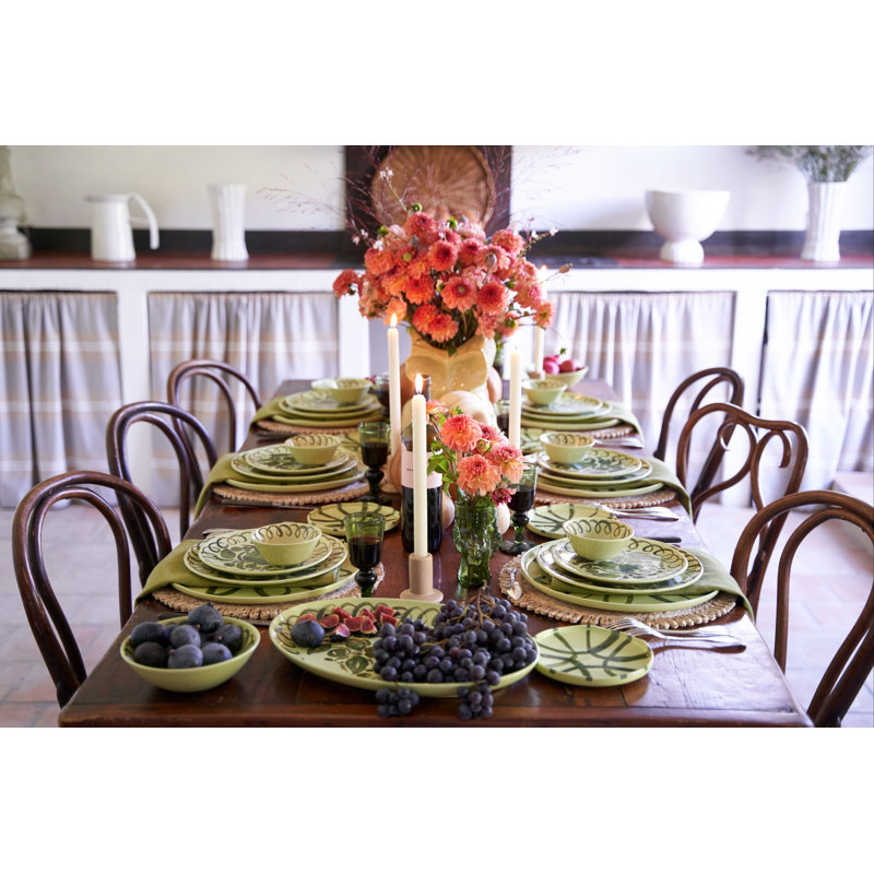 Amalfi Dessert Plate - Mustard - 9.1", Lime