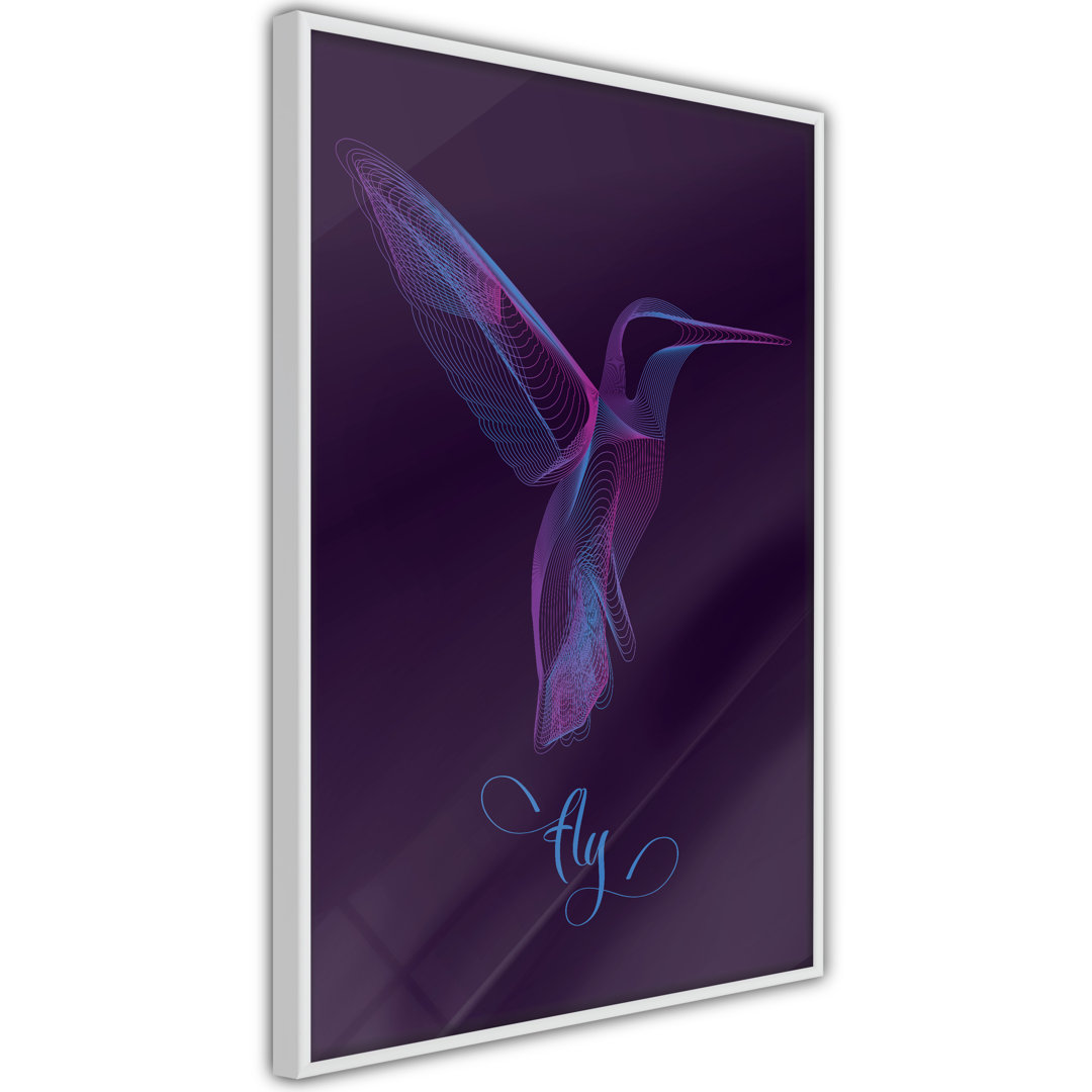 Gerahmtes Poster Fluorescent Hummingbird