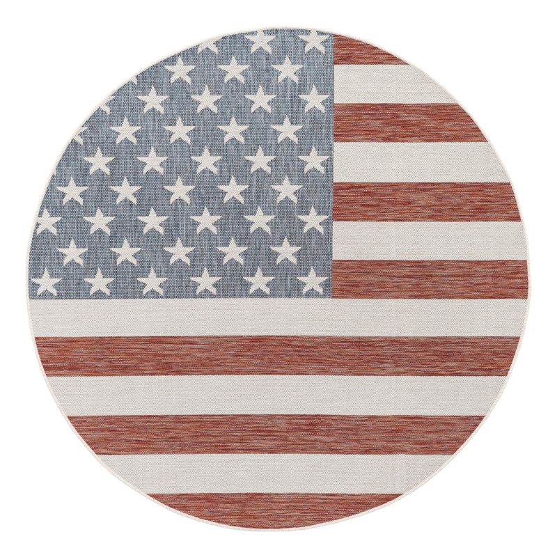 Jill Zarin Indoor/Outdoor Rug, Round 7'1"