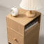 Slim Wood Nightstand with Storage