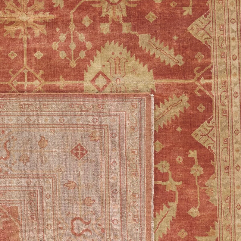 Tapis oriental en laine noué à la main Ajasia, Rectangle 9 pi x 12 pi