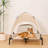 Multi-functional Breathable Cooling Elevated Dog Bed With Canopy - M(khaki)-1536180841-1536180855