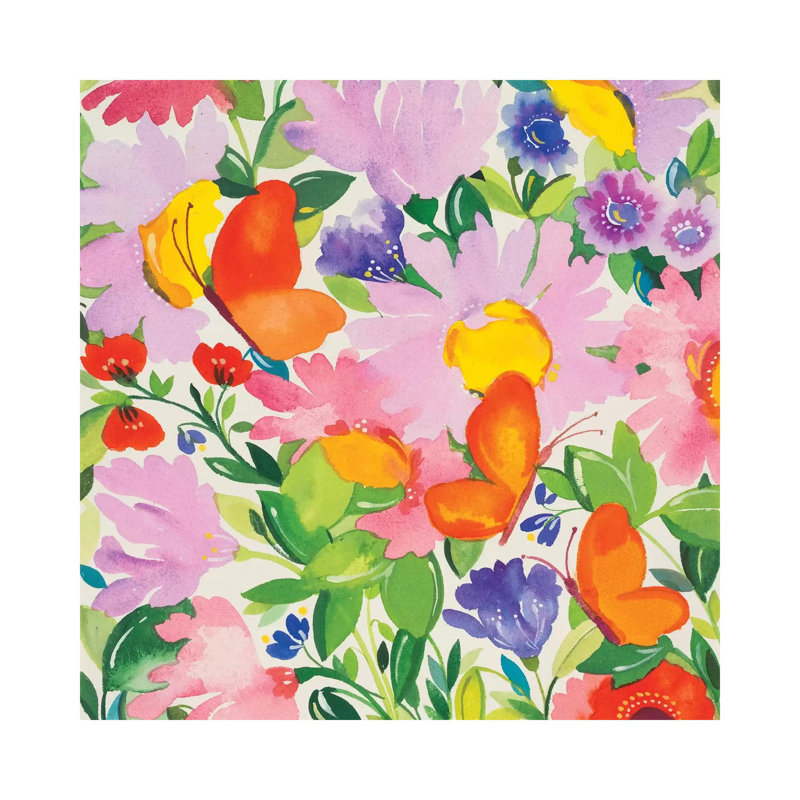 Butterflies And Echinacea by Kim Parker - Wrapped Canvas Print, 30.48 cm H x 30.48 cm W