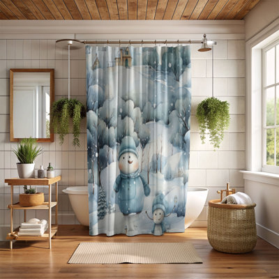 Snowy Sculpture - Premium Shower Curtain