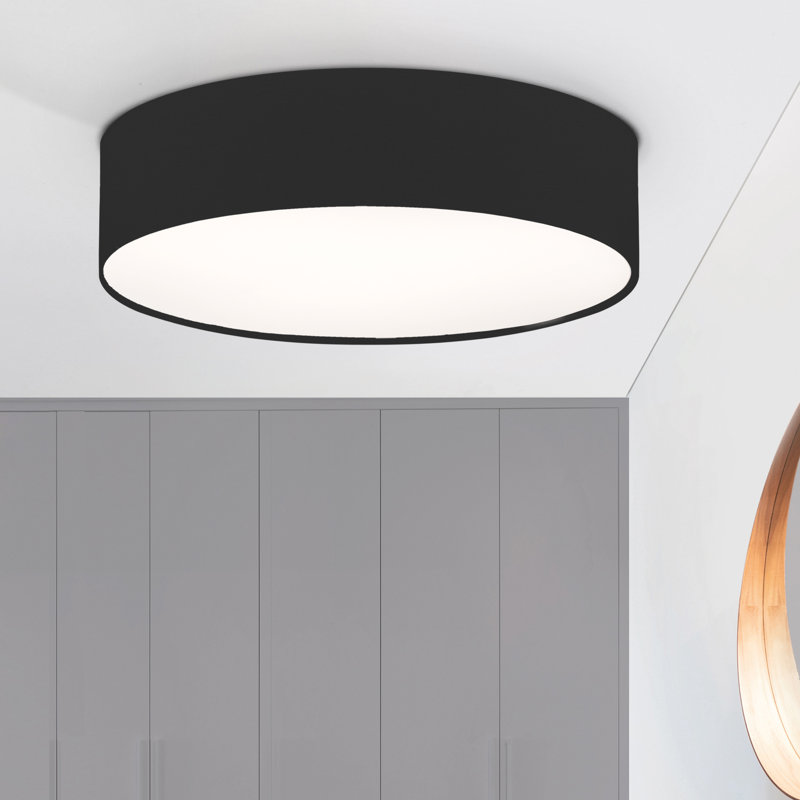 Parvin Flush Mount, Black, 13cm H x 59 cm W x 13cm D