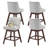 Fabric Swivel Counter Height Bar Stools(Set of 4)-987881833