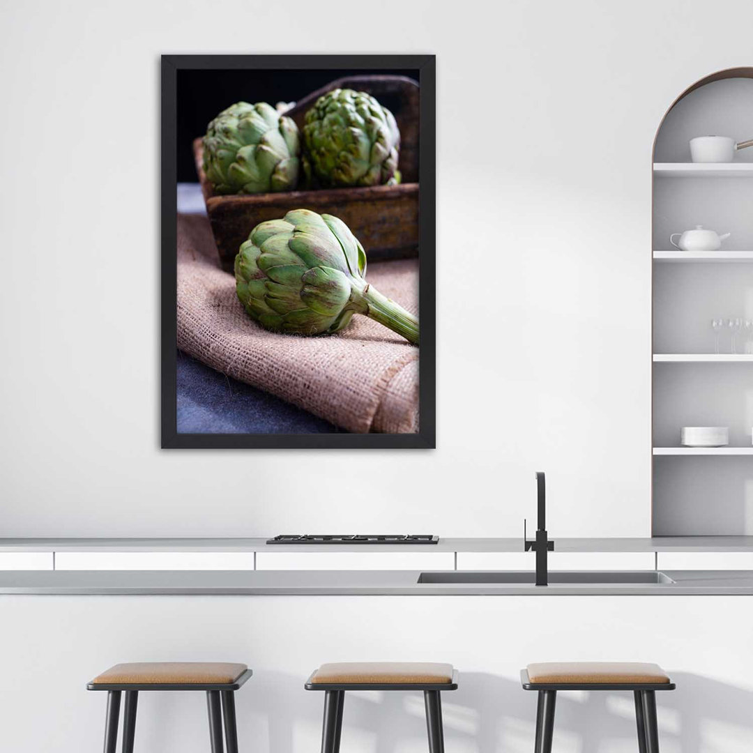 Gerahmter Fotodruck Fresh Artichokes