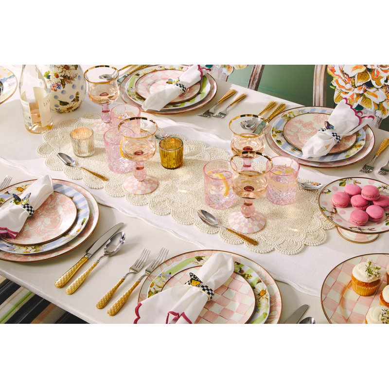 Rosy English Garden Enamel Salad/Dessert Plate