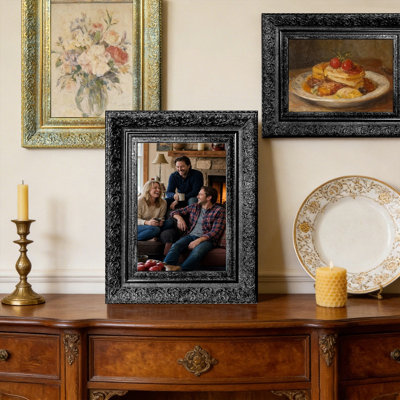 5" x 7" Black 1PC Cozy Picture Frame for Desk Decor