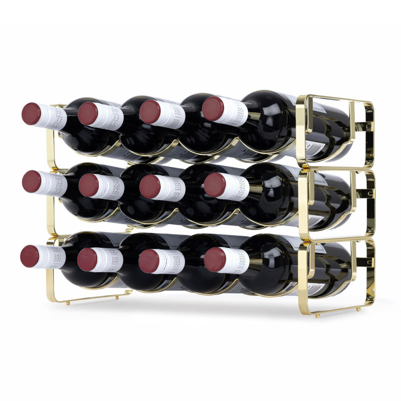 Tabletop Wine Bottle Rack Gold