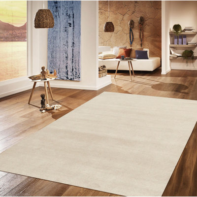 One-of-a-Kind 5'1" X 8'1" 2010s Wool Area Rug in Beige