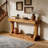 47.24” Console Table Long Farmhouse Solid Fur Wood Console Entryway Table For Hallway With Shelf-1876869368