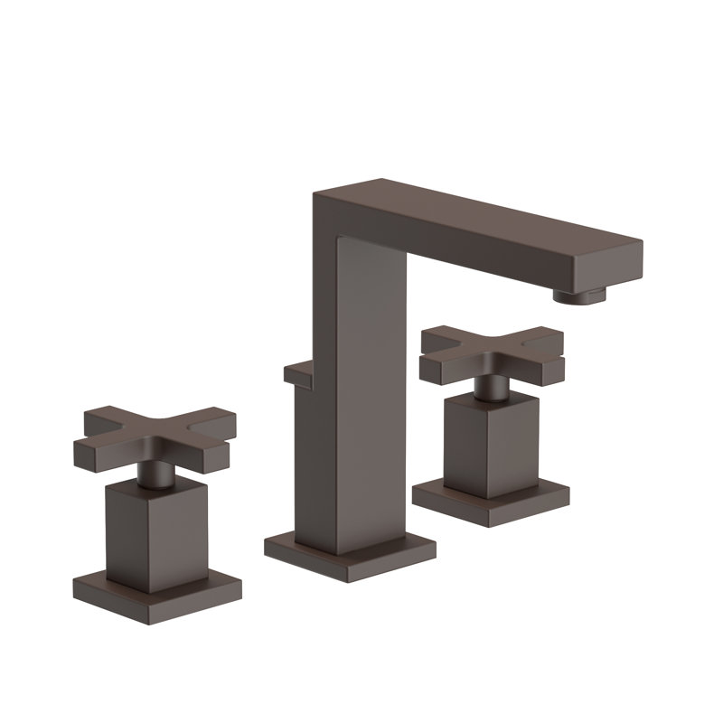 Skylar Widespread Bathroom Faucet with Drain Assembly, Oil Rubbed Bronze, Cross Handle