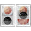 Style Mid-Century, cercles de marbre géométriques, formes abstraites, illustrations, paysage chic moderne, néon-100707174-100707175