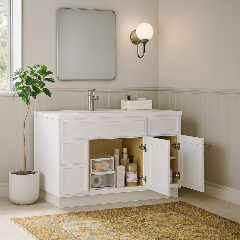 51'' Single Bathroom Vanity Base Only, White